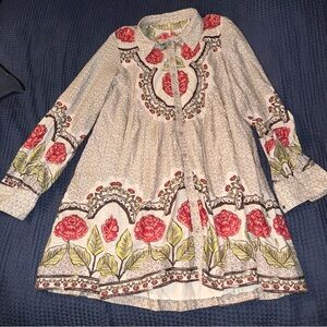 Free People Smell The Roses Babydoll Mini Dress